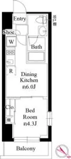 グランパセオ銀座築地【11階】の間取り