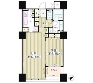 エンブレムコート明石町【15階】の間取り