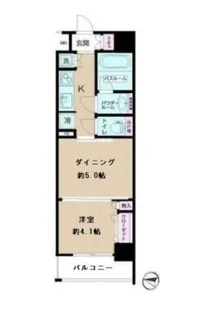 1DKの間取り画像