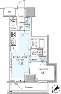 ルビア赤坂【11階】の間取り