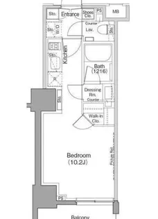 ザ・パークハビオ巣鴨【512号室】の間取り