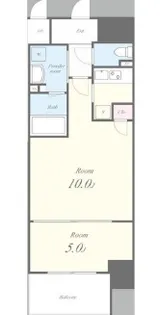 ブリリアントジュネス本町【5階】の間取り