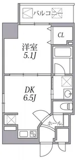 1DKの間取り画像