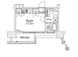 カスタリア戸越【7階】の間取り