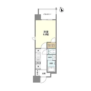 リビオメゾン西天満【6階】の間取り