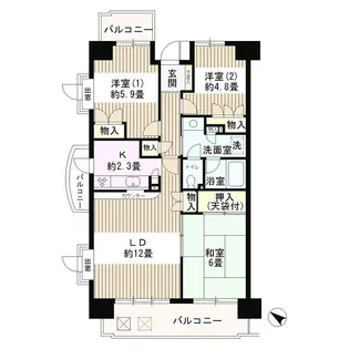 コースト・ヴィラ葛西臨海公園【404号室】の間取り