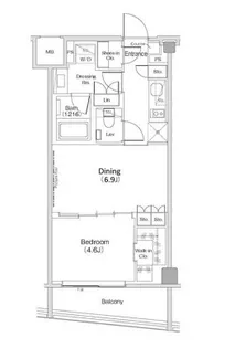 ザ・パークハビオ渋谷クロス【5階】の間取り