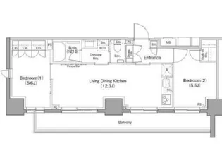 ザ・パークハビオ巣鴨【7階】の間取り