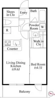 ラ・ミアカーサ東中野【2階】の間取り