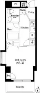 ラスパシオ三軒茶屋【3階】の間取り