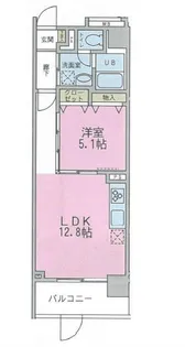 1LDKの間取り画像