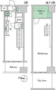 ヴィーダ・スカイコート品川【1階】の間取り