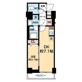 AZEST王子神谷【6階】の間取り