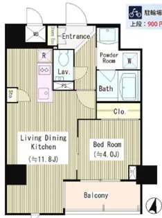 東京都港区南青山2丁目【マンション】の間取り