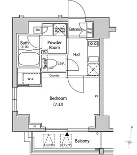 カーサスプレンディッド麹町【7階】の間取り