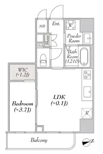 ルミーク浅草【7階】の間取り