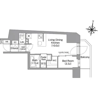 コンフォリア南品川【13階】の間取り