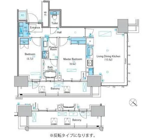 パークアクシス豊洲キャナル【7階】の間取り