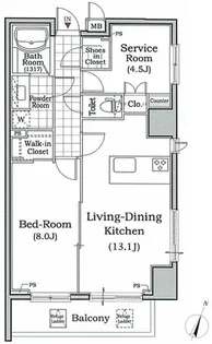レジディア文京本駒込【13階】の間取り