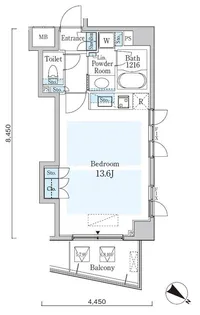 オーキッドレジデンス六本木【10階】の間取り