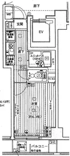 メインステージ初台【702号室】の間取り