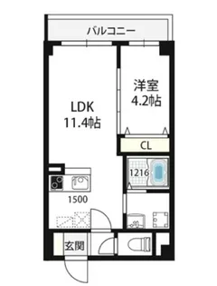 RET:umekita【402号室】の間取り