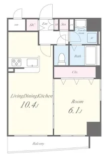 ツインパークコンフォートN【8階】の間取り