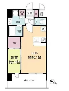 セレニテ十三ミラク【5階】の間取り