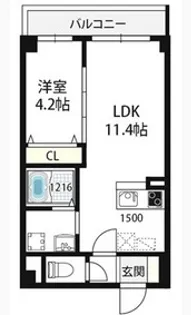 RET:umekita【401号室】の間取り
