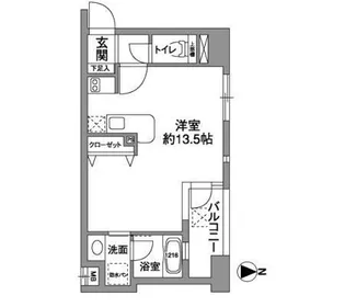 西天満レジデンス【8階】の間取り