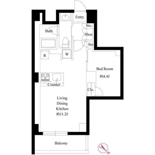 ラ・ミアカーサ中目黒【1階】の間取り