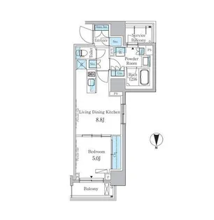 パークアクシス蔵前【14階】の間取り