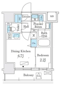テラス押上【6階】の間取り