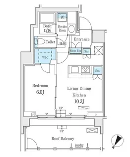 1LDKの間取り画像