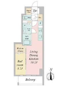 クロスレジデンス阿波座【15階】の間取り