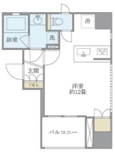 KDXレジデンス神田【10階】の間取り