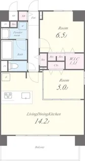 グランヴィラッセ北梅田【806号室】の間取り