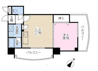 アルプス西梅田【7階】の間取り
