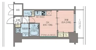 プレジオ恵美須【3階】の間取り