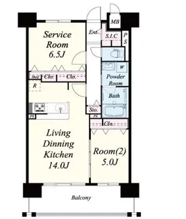 ショウエイ靱【10階】の間取り