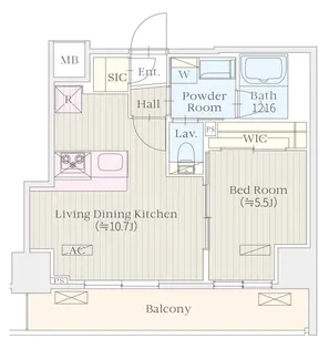 ケルスコート笹塚【8階】の間取り