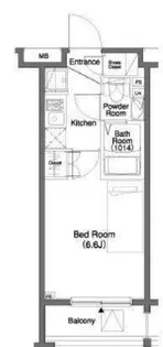 パークキューブ笹塚【5階】の間取り