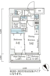アヴニール三軒茶屋【3階】の間取り