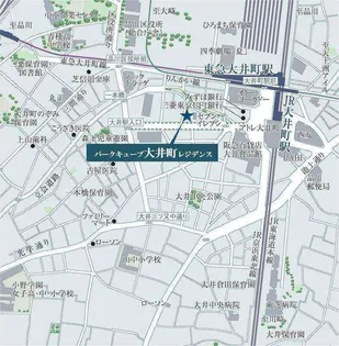 パークキューブ大井町レジデンス【8階】の地図