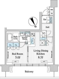 プレノ清澄庭園【5階】の間取り