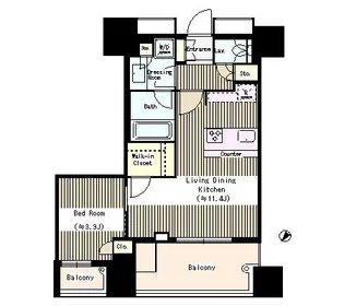 リビオ日本橋人形町【11階】の間取り