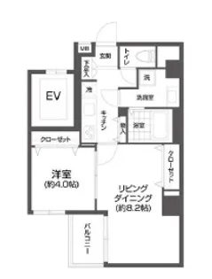 エルスタンザ浅草【9階】の間取り