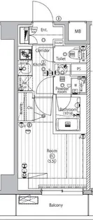 プレミアムキューブ品川戸越【1階】の間取り
