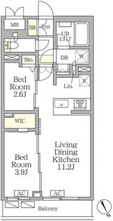 アジールコート後楽園【1階】の間取り