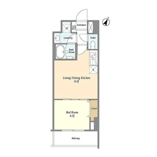 La Perla岩本町【6階】の間取り